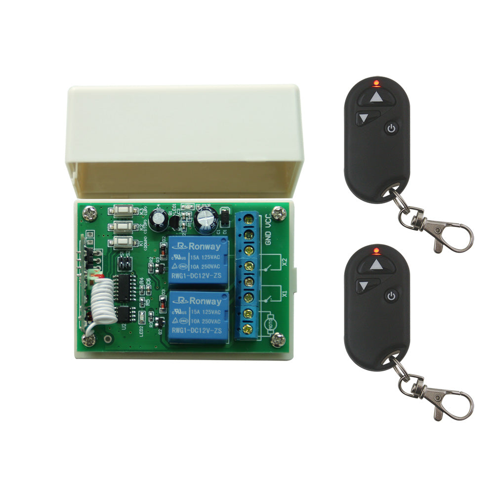 Kit Interrupteur Télécommande Sans Fil CC 12V 24V 2 Canaux pour Action