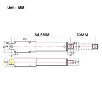 Vérin électrique miniature course 30MM Micro actionneur linéaire 188N 19kg (Modèle 0041625)