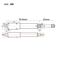 Vérin électrique miniature course 25MM Micro actionneur linéaire 188N 19kg (Modèle 0041647)