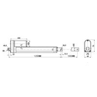 1000MM Vérin électrique avec capteur à effet hall intégré pour synchronisation (Modèle 0041509-1)