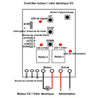 Kit de télécommande de vérin électrique course 1000MM charger 2000N 200kg  (Modèle 0020577)