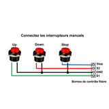 Kit de télécommande de vérin électrique industriel course 1200MM charger 6000N 600kg (Modèle 0020599)