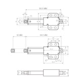 30MM 188N Petit vérin électrique compact parfait pour les espaces étroits (Modèle 0041745)