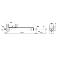 30MM Vérin électrique avec capteur à effet hall intégré pour synchronisation (Modèle 0041631-1)