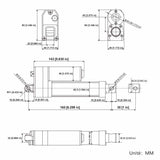 3500N Vérin électrique étanche IP67 / Vérin silencieux 30MM Course