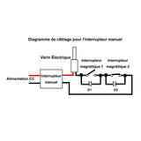 Vérin électrique course 600MM avec interrupteur magnétique reed  à course réglable (Modèle 0041731)