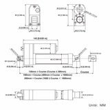 Kit de télécommande de vérin électrique étanche et silencieux 3500N (Modèle 0043084)