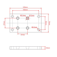 Support de plaque plate carrée fixe inférieur pour vérin électrique B