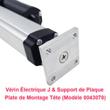 Vérin électrique étanche J et support de plaque plate de montage du têt