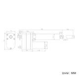 Vérin électrique puissant avec potentiomètre 8000N course 100MM