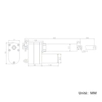 Vérin électrique puissant avec potentiomètre 8000N course 200MM