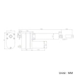 Vérin électrique puissant avec potentiomètre 8000N course 250MM