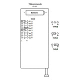 Télécommande Sans Fil Pour Moteur Électrique 433Mhz 500 Mètres 2 Boutons (Modèle 0021050)